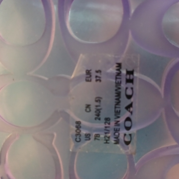 Coach Ulyssa Rubber Water Resistant Jelly Slide Sandals Purple Size 7B - Picture 8 of 9